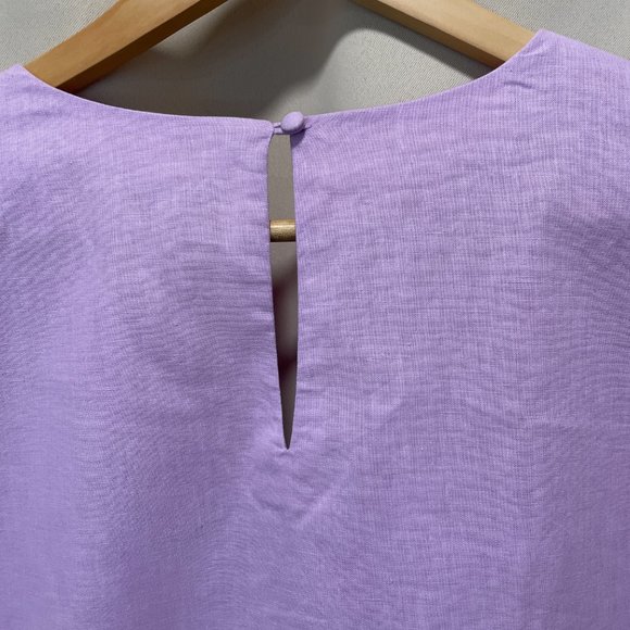 NWT Cremieux Linen Mini Dress - Lilac, XS - Picture 7 of 11